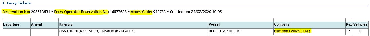 Reservation Number - PNR